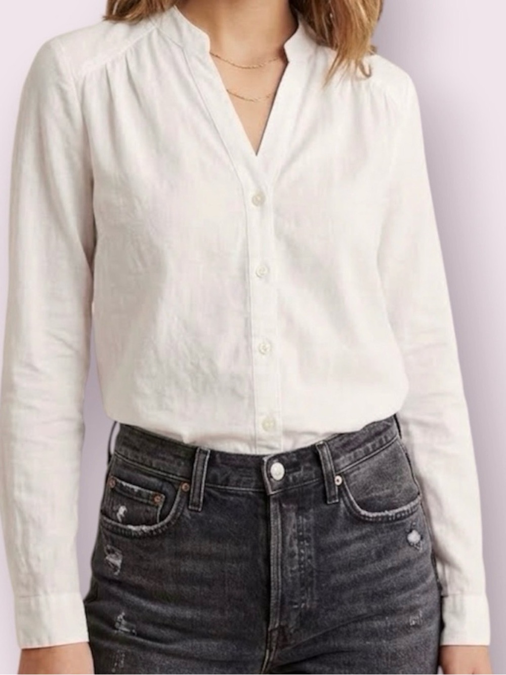 Anthropologie cloth & stone white button up long sleeves
